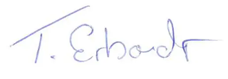 Unterschrift von Thorsten Erhardt